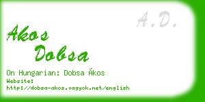akos dobsa business card