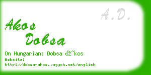 akos dobsa business card